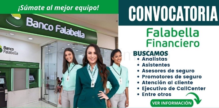 BANCO FALABELLA – CONVOCATORIA DE TRABAJO A NIVEL REGIONAL
