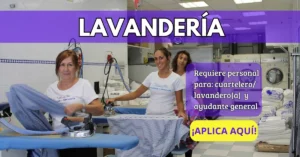 SE REQUIERE CON URGENCIA PERSONAL PARA LAVANDERÍA